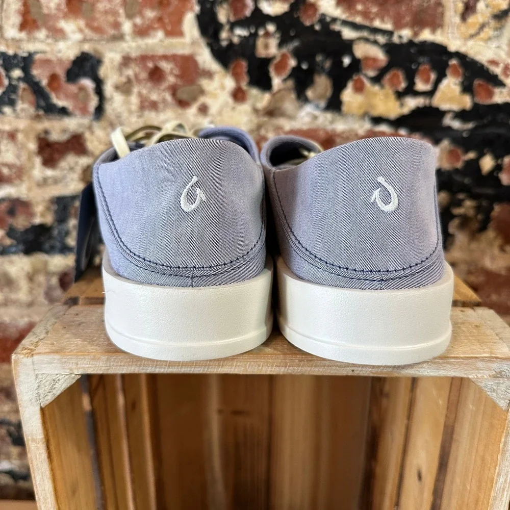 OLUKAI Tradewinds Mens 10 Navy Purple shoes slip on casual NEW